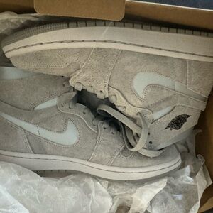 Gray Suede High-Top Sneakers
